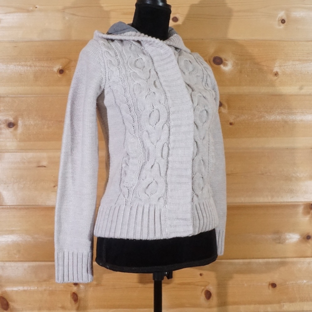 Snap Up Knit Lined Hooded Sweater PIMKIE
